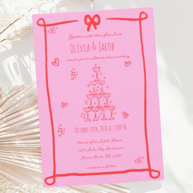 Invitation Mariage à griffes à main fantaisie (Créateur téléchargé)