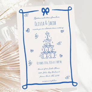 Invitation Mariage à griffes à main fantaisie