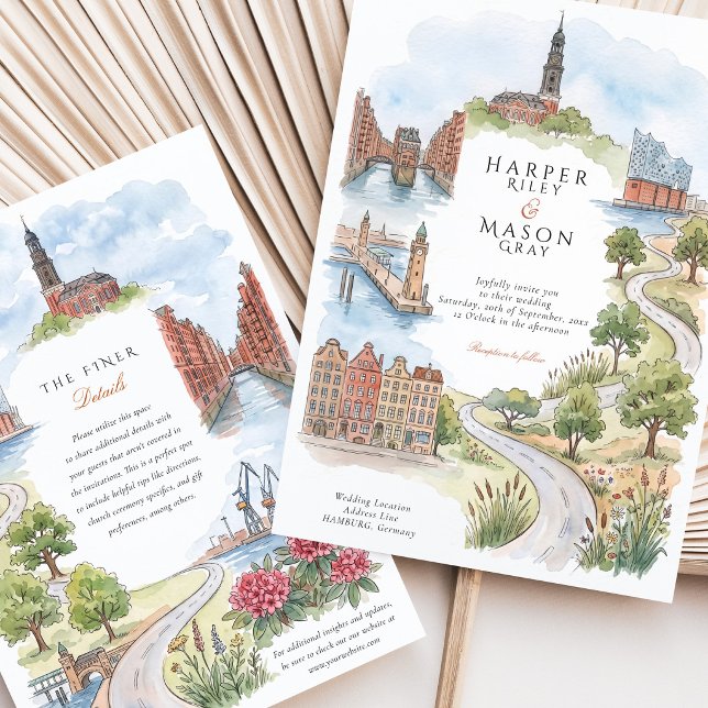 Invitation Mariage à Hambourg en Allemagne (Créateur téléchargé)