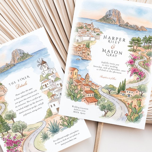 Invitation Mariage à Ibiza en Espagne (Créateur téléchargé)