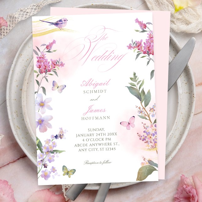 Invitation Mariage à la branche florale  (Créateur téléchargé)