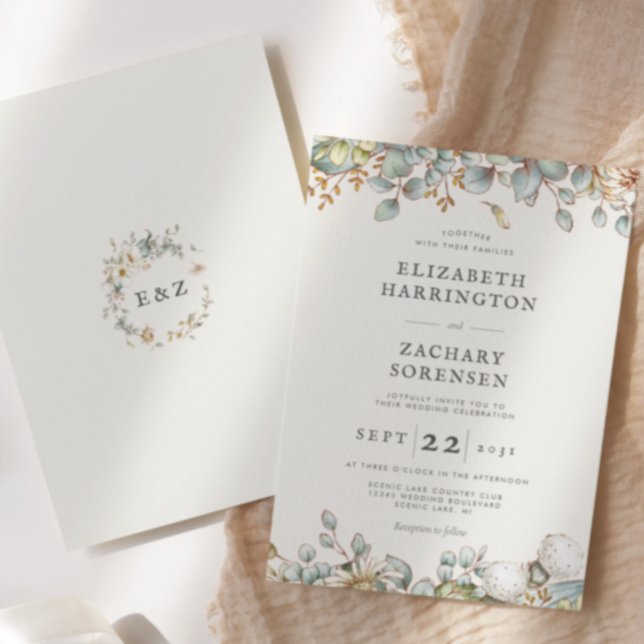 Invitation Mariage à la Campagne avec Verdure (Créateur téléchargé)