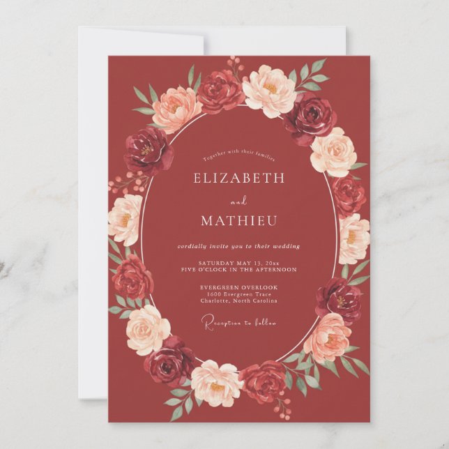 Invitation Mariage à la Couronne d'Argile (Devant)