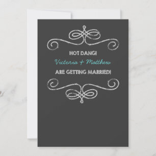 Invitation Mariage à la craie vintage Hot Dang