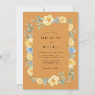 Invitation Mariage à la Floraison Ocre