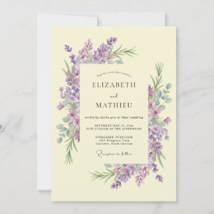 Invitation Mariage à la Floraison Pourpre