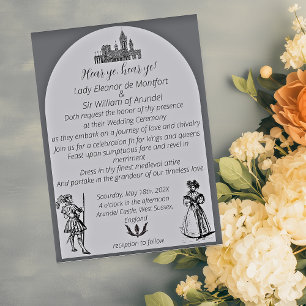 Invitation Mariage à la Gravure en Arc de Style Renaissance M
