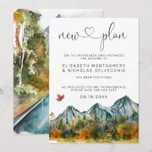 Invitation Mariage à la Montagne Annonce de mariage reporté