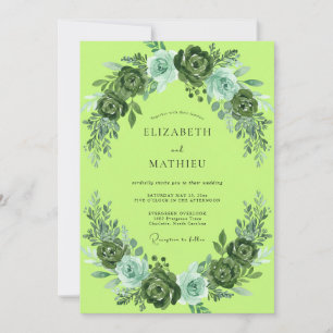 Invitation Mariage à la Petale Chartreuse