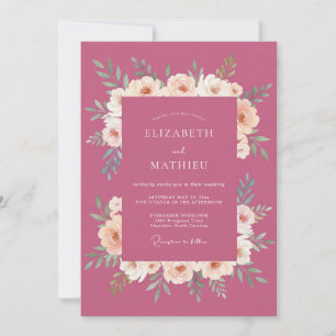 Invitation Mariage à la Pétale de Baie Poussiéreuse