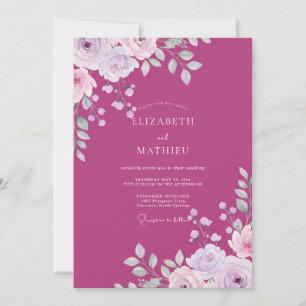 Invitation Mariage à la Pétale de Lavande Baies