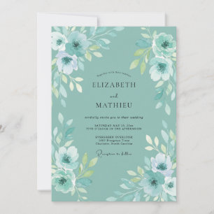 Invitation Mariage à la Petale de Turquoise