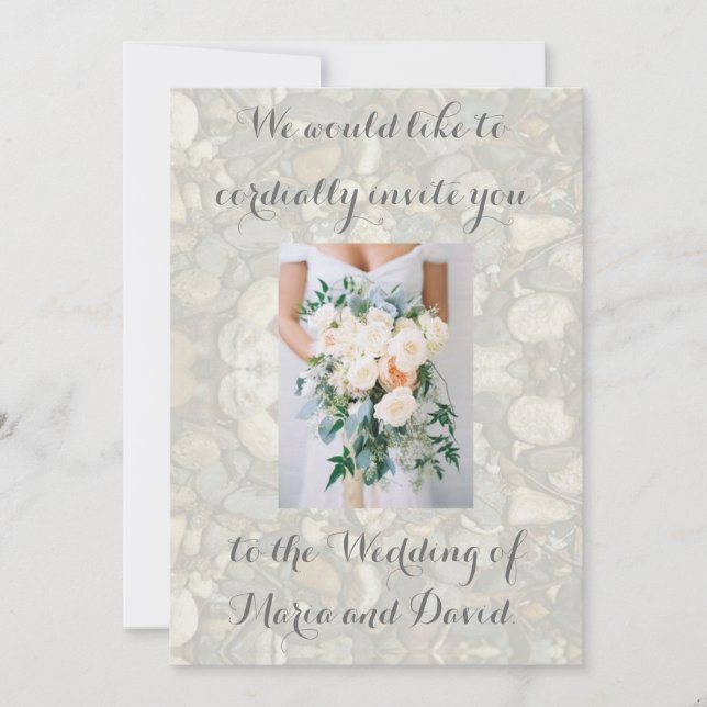 Invitation Mariage à la plage (Devant)