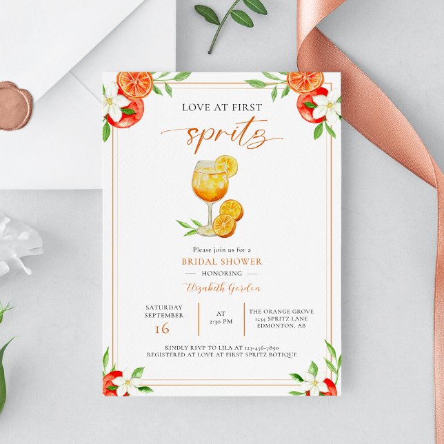 Invitation Mariage à la Première Gorgée de Spritz Cérémonie d (Créateur téléchargé)