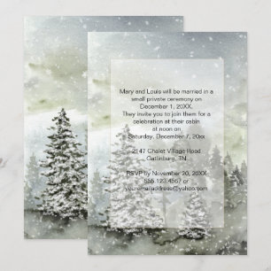 Invitation Mariage à la réception uniquement dans les montagn