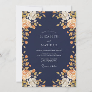 Invitation Mariage à la Sauge Ranunculus Ambre de Minuit