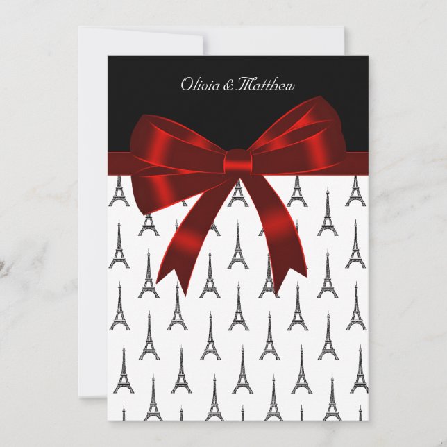 Invitation Mariage à la Tour Eiffel (Devant)