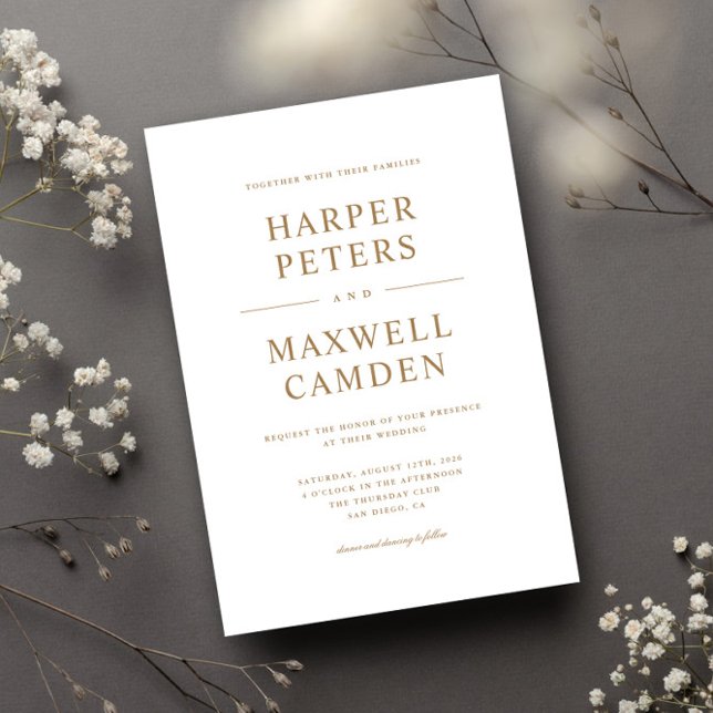 Invitation Mariage à la typographie simple (Créateur téléchargé)