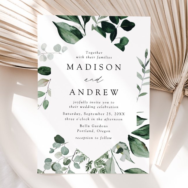 Invitation Mariage à la végétation abondante (Créateur téléchargé)