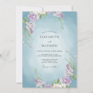Invitation Mariage à la Vigne Azur Améthyste