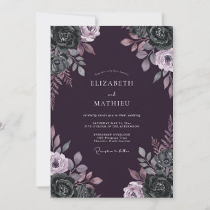 Invitation Mariage à la Vigne de Lavande Plum