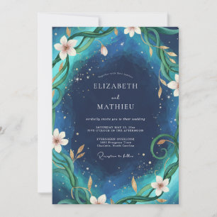 Invitation Mariage à la Vigne de Teinte de Minuit