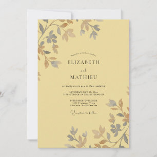 Invitation Mariage à la Vigne Gris Beurre