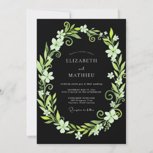 Invitation Mariage à la Vigne Lime Noire