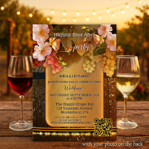 Invitation Mariage à la vigne pour toujours heureux