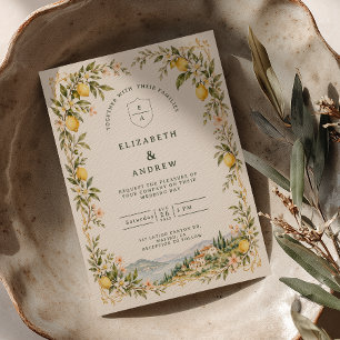 Invitation Mariage à la Villa Italienne au Citron