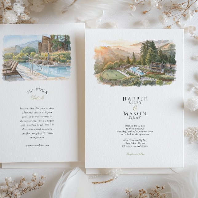 Invitation Mariage à l'Alila Ventana Big Sur (Créateur téléchargé)