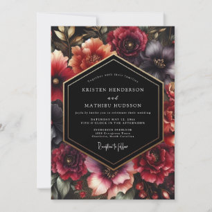 Invitation Mariage à l'ambiance florale de Bourgogne