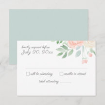 Mariage à l'aquarelle florale RSVP