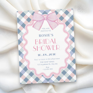 Invitation Mariage à l'arc-en-ciel à carreaux gingham