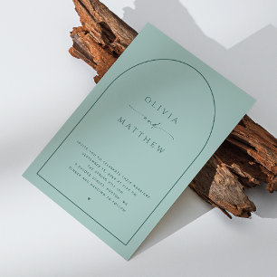 Invitation Mariage à l'Arche Aqua Poussiéreuse   Photo Naútic