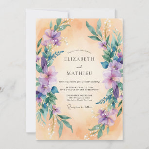 Invitation Mariage à l'arche botanique de lavande