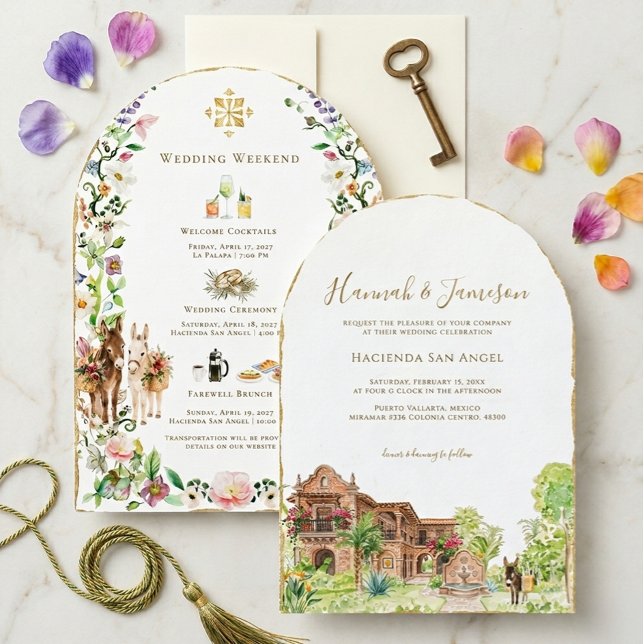 Invitation Mariage à l'arche de l'Hacienda San Angel (Créateur téléchargé)