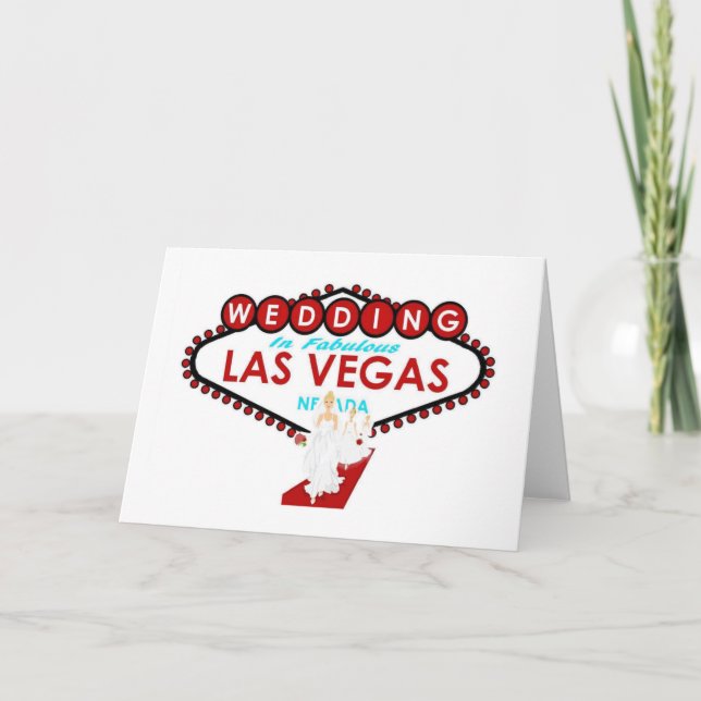 Invitation Mariage à Las Vegas avec Bridesmais Card (Devant)