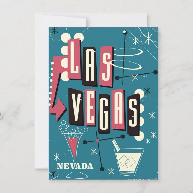 Invitation Mariage à Las Vegas Nevada affiche de voyage vinta (Dos)