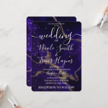 Mariage à l'encre alcoolique Veine Or Violet Perso