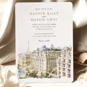 Invitation Mariage à l'Hôtel Four Seasons George V Paris