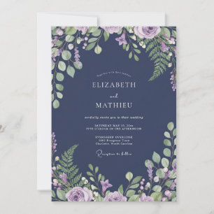 Invitation Mariage à l'Orchidée Fougère de Minuit