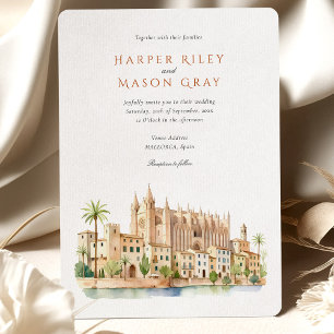 Invitation Mariage à Majorque en Espagne - Cathédrale à l'aqu