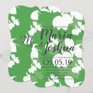 Invitation Mariage à motif de silo au citron vert frais brill