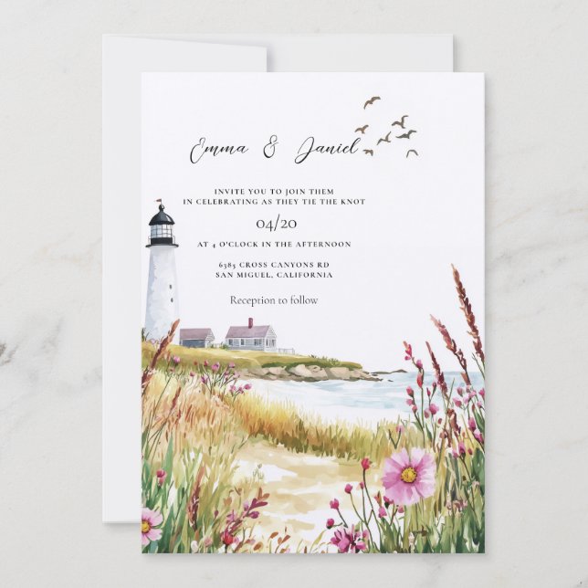 Invitation Mariage à Nantucket (Devant)