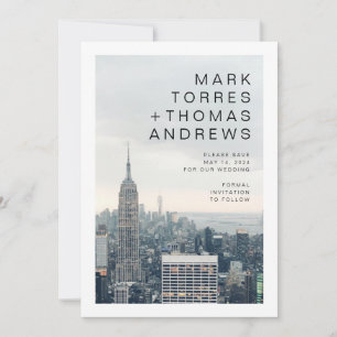 Invitation Mariage à New York Enregistrer la date