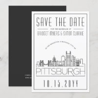 Mariage à Pittsburgh | Silhouette stylisée de la v