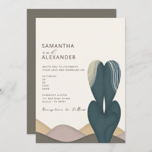 Invitation Mariage à thème Cactus du désert