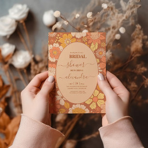 Invitation Mariage à thème des années 70 Super rétros