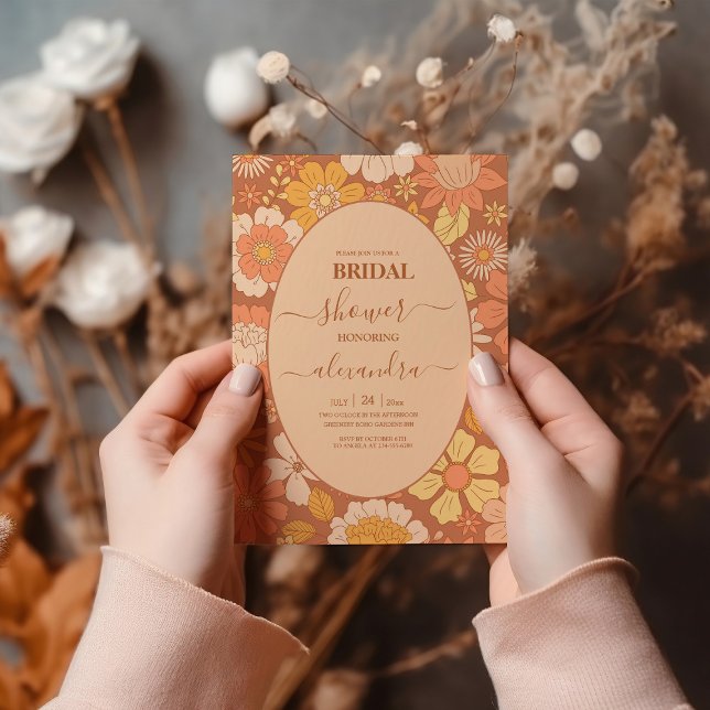 Invitation Mariage à thème des années 70 Super rétros (Créateur téléchargé)